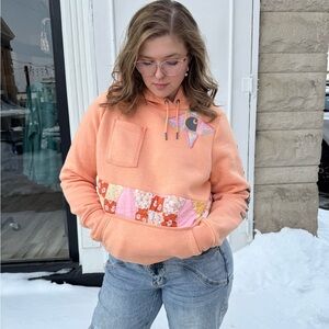 Carhartt & Vintage Quilt Upcycled Hoodie